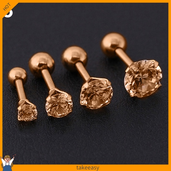 Khuyên đeo vành tai đính kim cương giả thời trang sành điệu cho nam nữ