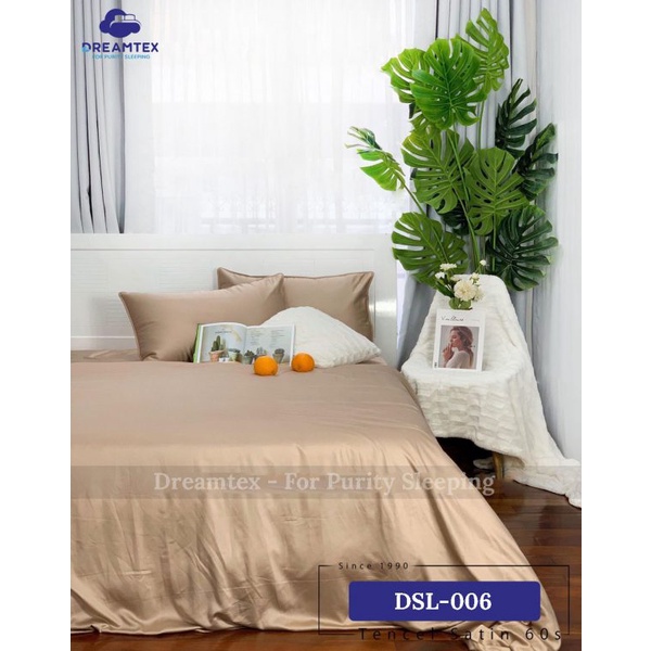 Chăn ga Tencel đơn sắc DREAMTEX không mền - CHÍNH HÃNG, CAO CẤP