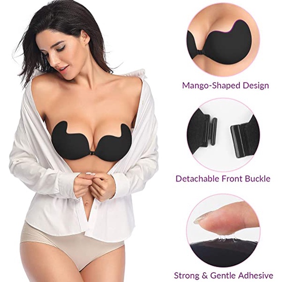 Áo Lót Nâng Ngực Không Dây / Áo Ngực Vô Hình Tự Dính Không Dây / Không Gọng Không Đường May Lưng Đẹp BH