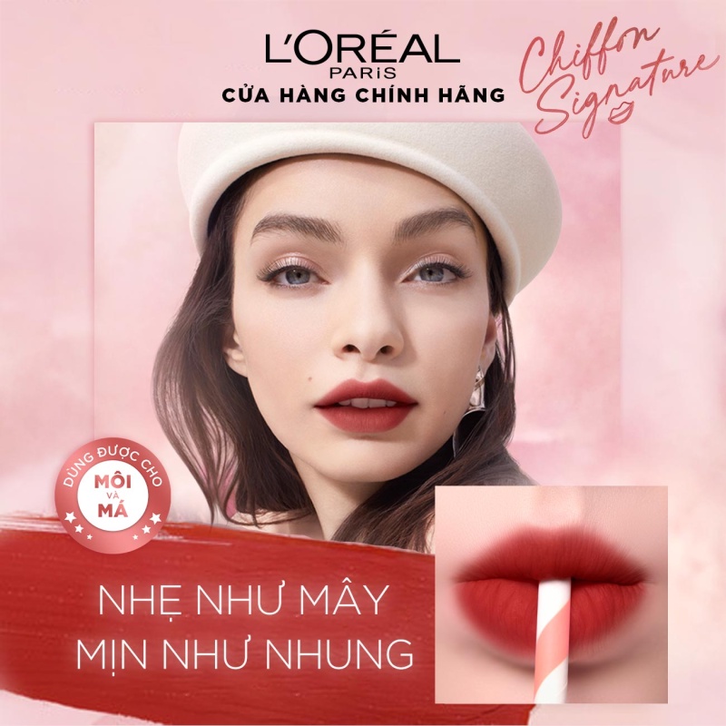 Son tint mịn lì cao cấp L’Oréal Paris Rouge Signature 2.1ml màu 134