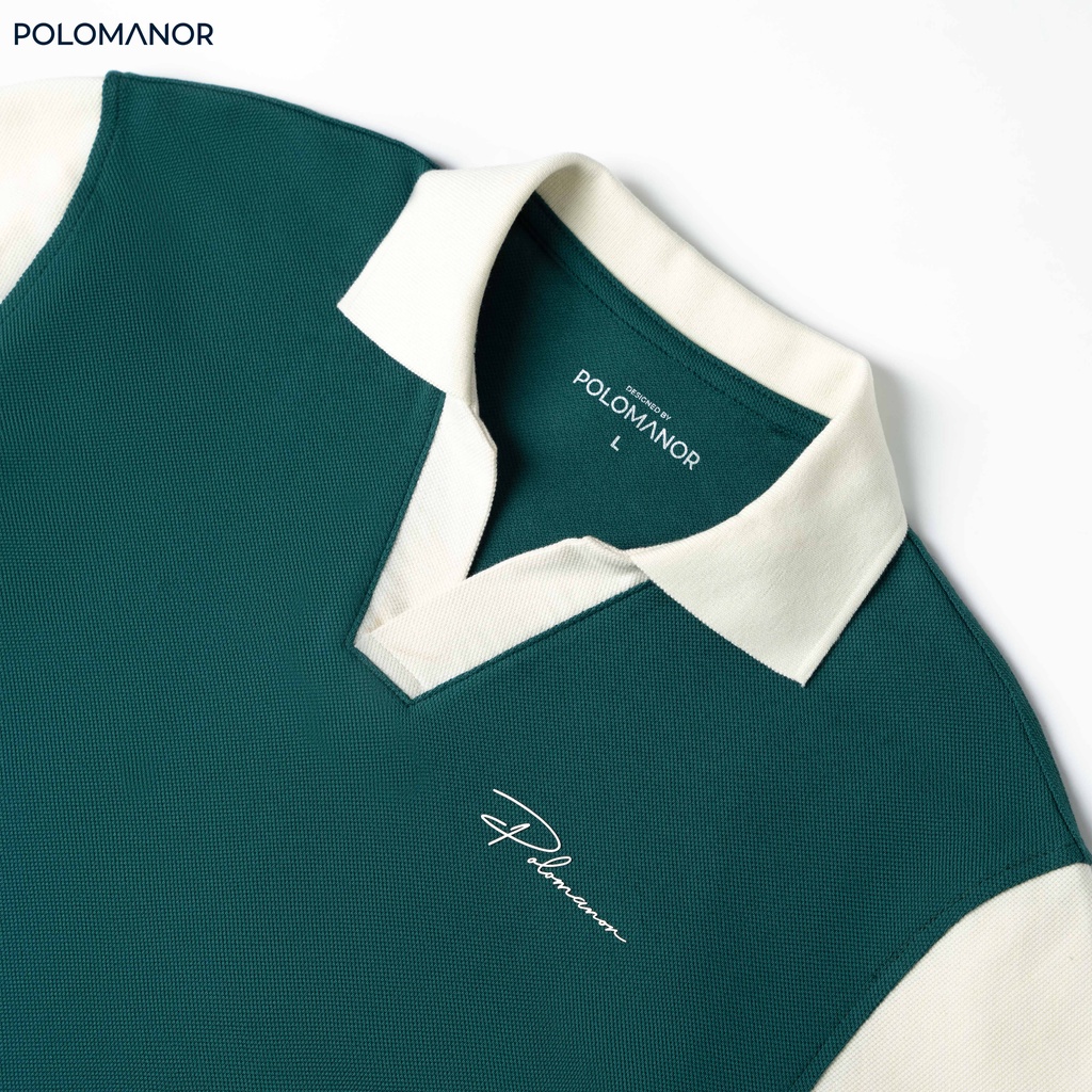 Áo Polo nam ngắn tay ALAN form rộng, vải cá sấu cotton UNI, nam tính, thanh lịch, sang trọng - POLOMANOR