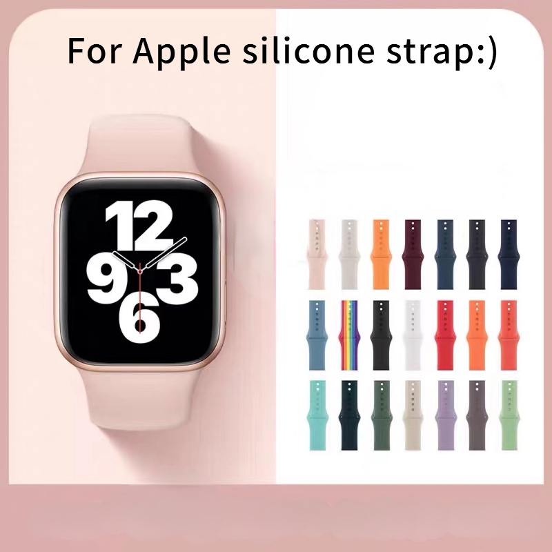 Dây Silicone Thay Thế Cho ĐồNg Hồ Apple 49mm 41mm 42mm 45mm 38mm 44mm 40mm series Ultra 8 7 SE iWatch series 6 5 4 3 2 1