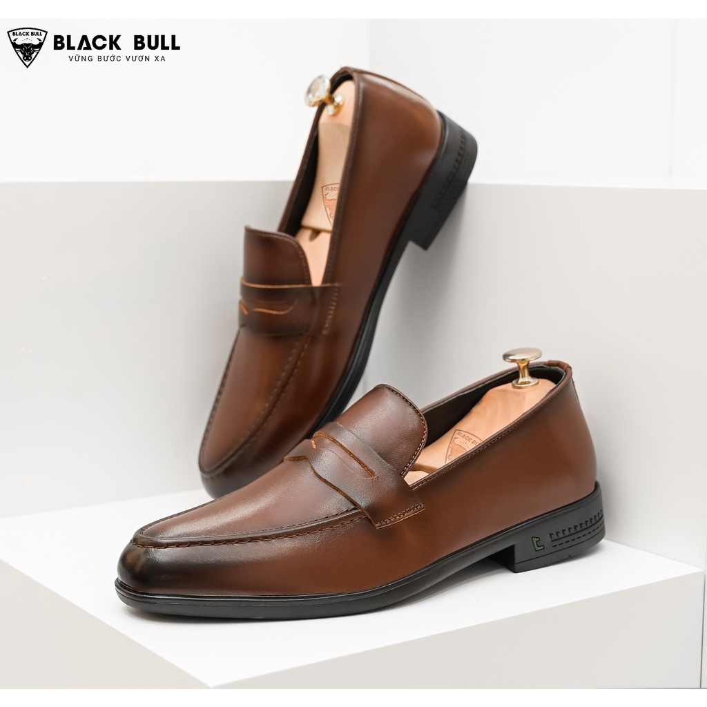 Giày Lười Thiết kế Da bò Cao cấp BLACK BULL BL-01-N