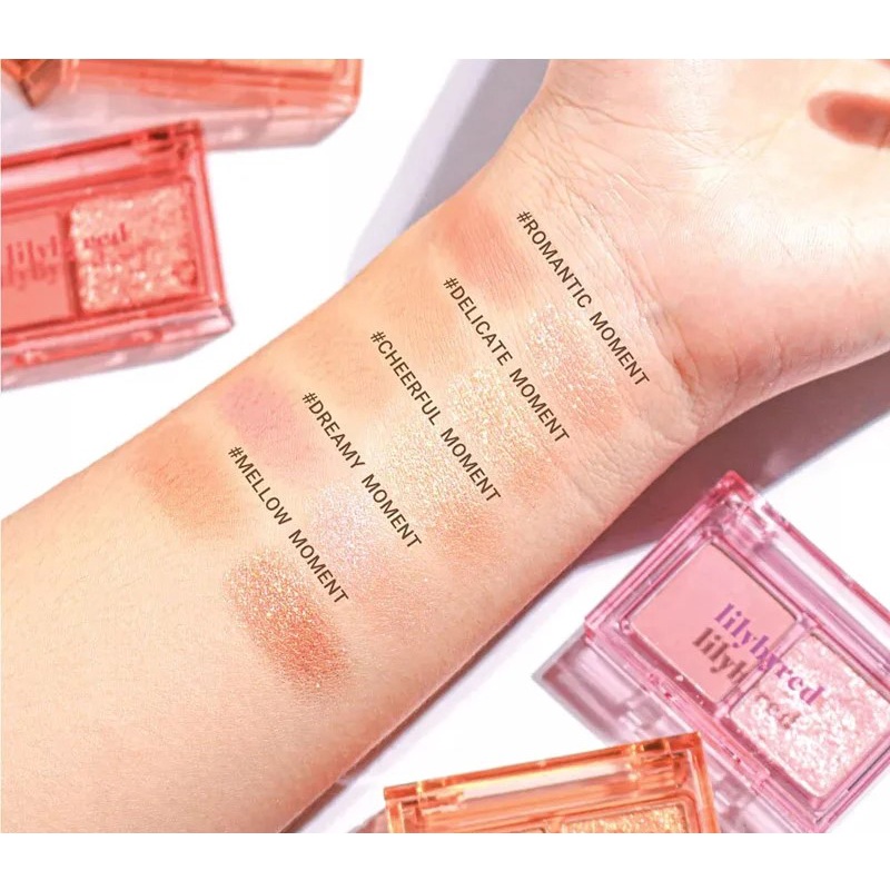 Bảng Phấn Mắt 2 Ô Siêu Xinh, Bền Màu Lilybyred Little Bitty Moment Shadow