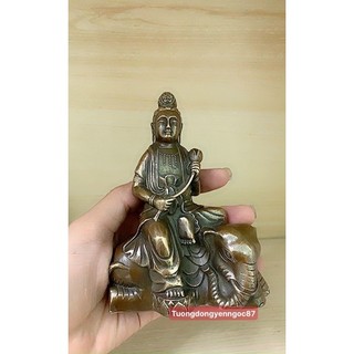 Tượng đồng Văn thù Phổ hiền ( cao 12 cm )