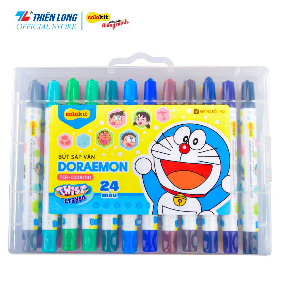 Bút sáp vặn Thiên Long Colokit 12 màu TCR-C007/DO