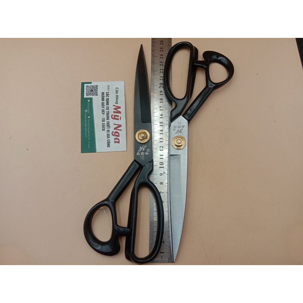 Kéo cắt vải cán nhựa yongli số 8 9 10 11 12 ( lưỡi trắng đen ngẫu nhiên )
