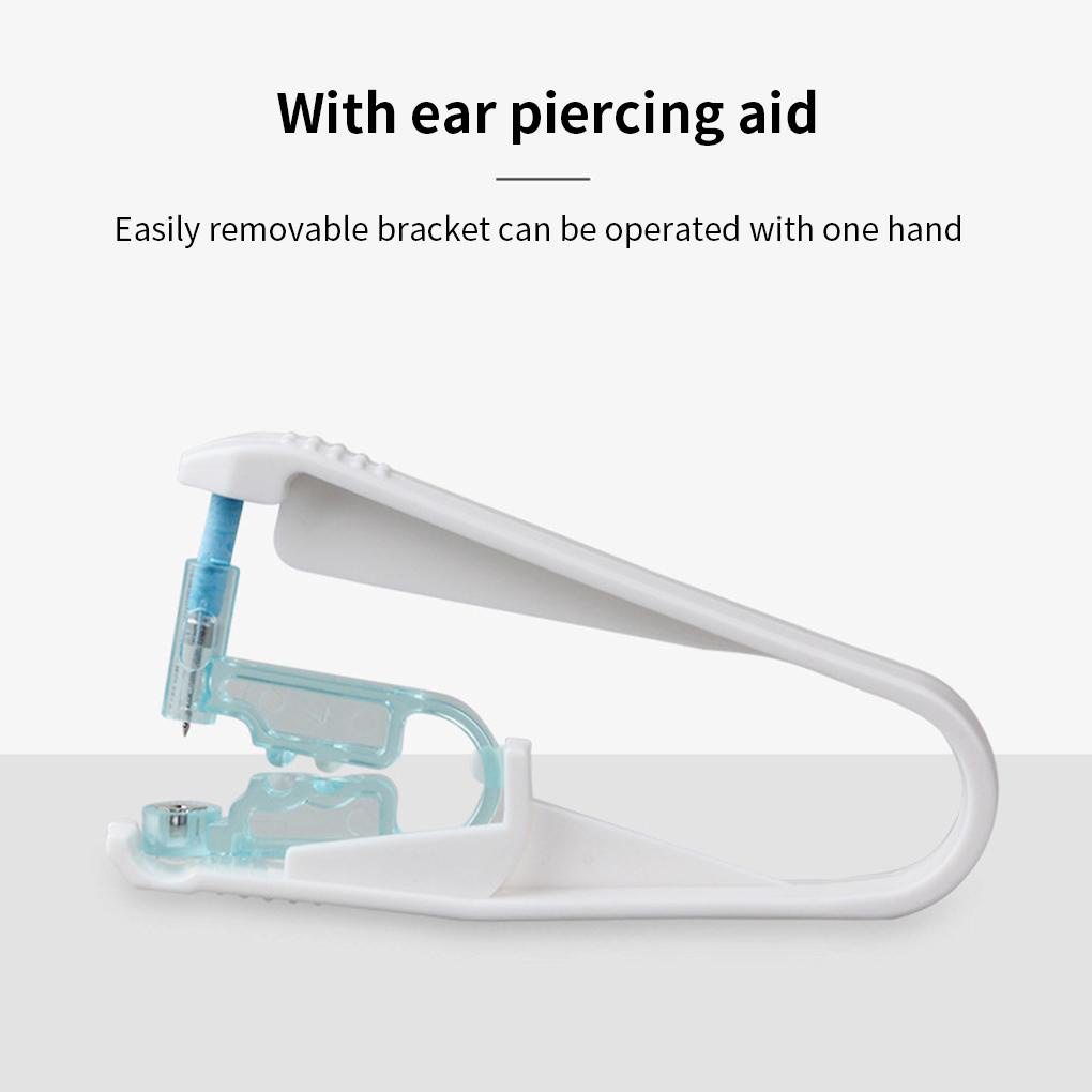 (runbu) Dụng Cụ Xỏ Khuyên Cơ Thể / Lưỡi / Môi Bằng Nhựa Nhỏ Gọn