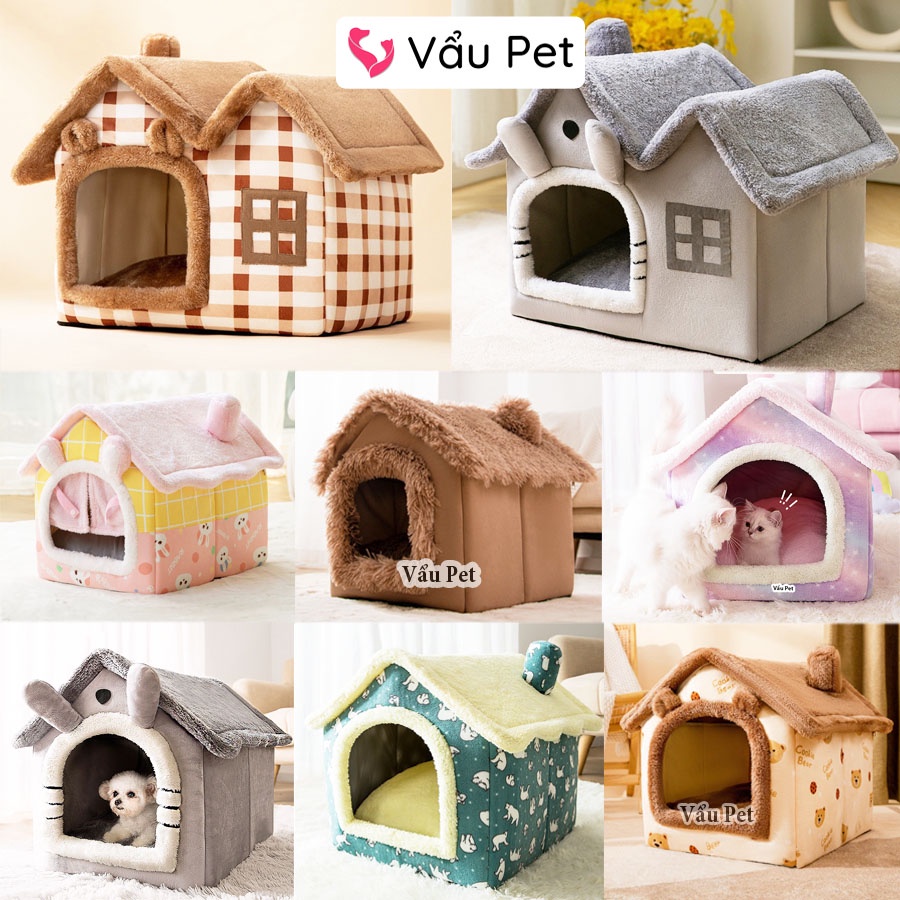 Nhà Đệm Cho Chó Mèo Êm Ái Cao Cấp - Nệm Cho Chó Mèo Thú Cưng Vẩu Pet Shop