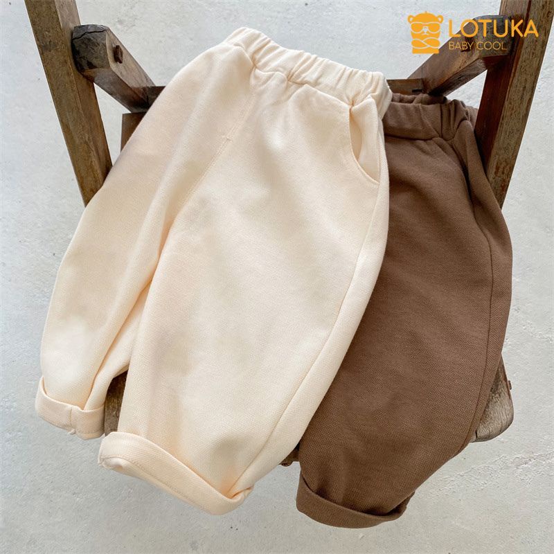 Bộ Quần Áo Thu Đông Dài Tay LOTUKA Chất Nỉ Da Cá Ấm Áp, Họa Tiết Hình Gấu Size 4-18kg