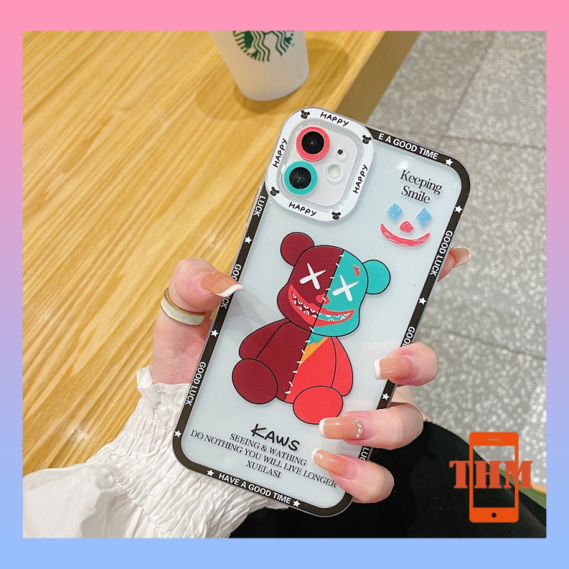 Ốp lưng Điện Thoại Hình Gấu kaws Cho iPhone 6/6plus/6s/6splus/7/7plus/8/8plus/X/XS/XR/XSMAX/11/12/13/pro/max/plus/promax/-261