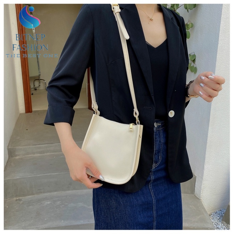 Túi đeo chéo da trơn nữ BITNEP FASHION thiết kế phong cách Hàn Quốc thời trang- DT012
