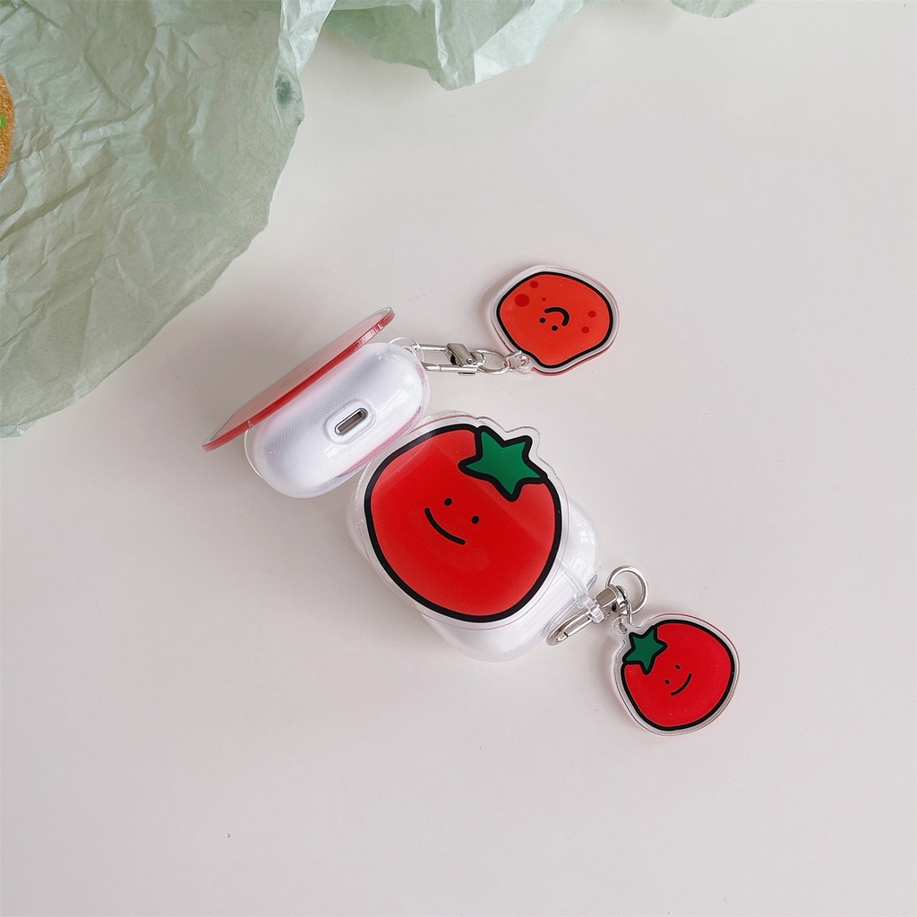 Vỏ Bảo Vệ Hộp Sạc Tai Nghe Lenovo LP40 HT38 / PRO6 LP40 PRO / LP40 S LP5 TWS Bằng TPU Trong Suốt Họa Tiết Trái Cây Dễ Thương