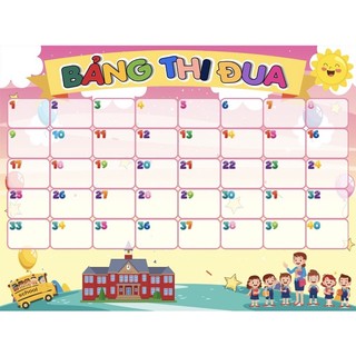 Decal Bảng thi đua cá nhân - Đồ dùng dạy học Ruby