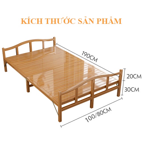 Giường Tre Gấp Cao Cấp, Giường Xếp Đa Năng 2 Loại Kích Thước 80 - 100CM, Tre Tự Nhiên 100% | BigBuy360 - bigbuy360.vn