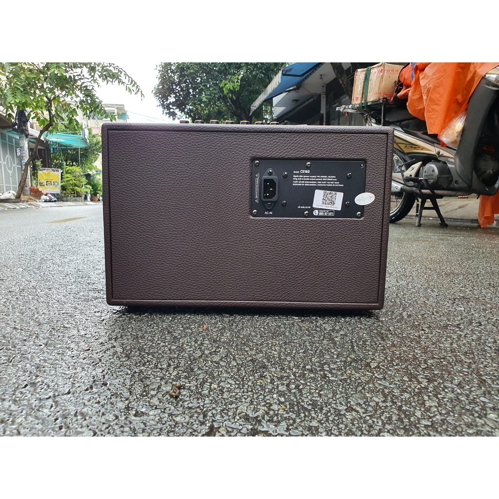 Loa xách tay karaoke Acnos CS160 công suất max đỉnh đạt 300W tặng kèm 2 micro không dây phù hợp dã ngoại đi du lịch