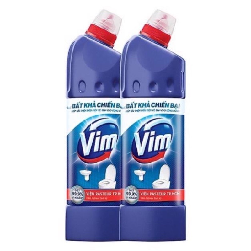 Nước tẩy rửa bồn cầu và nhà tắm Vim đậm đặc 900ml