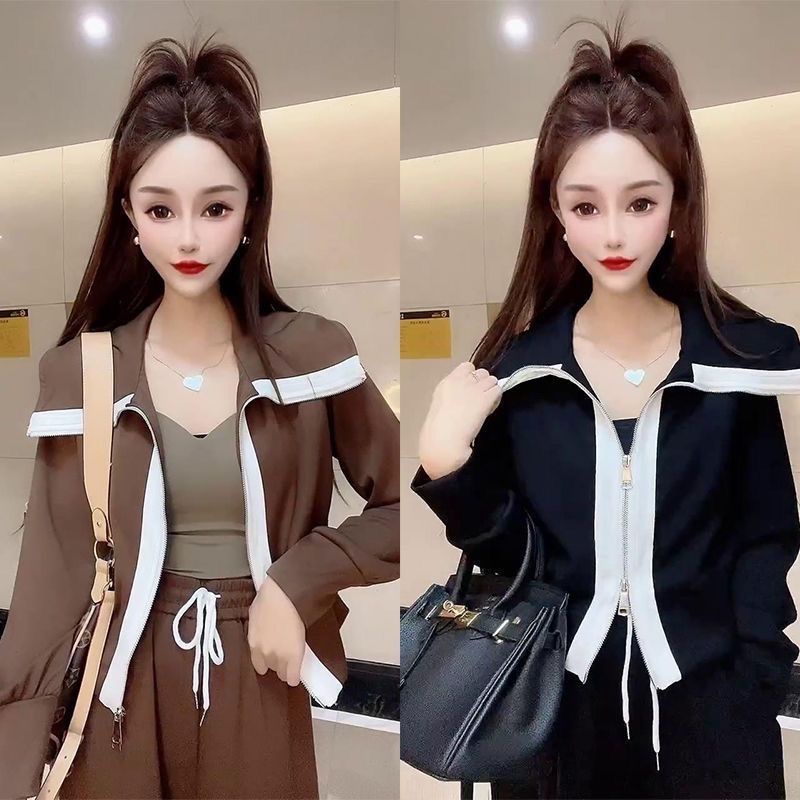 Bộ Đồ Thể Thao Áo Sweater Phối Quần Dài Cỡ Nhỏ Thời Trang Mùa Thu 2022 Cho Nữ