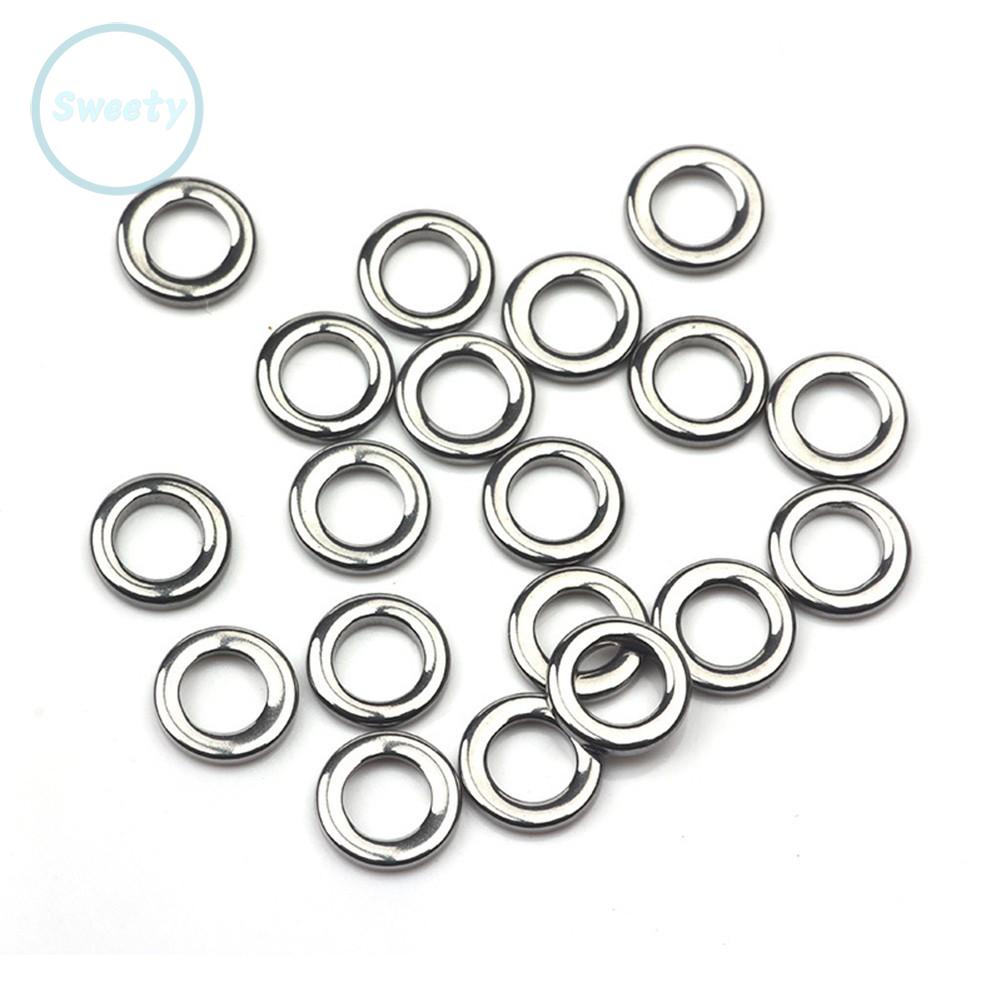SWTDRM- ~50pcs Fishing Solid Ring 304 Stainless Steel O-Type Boat Fishing Accessories New-