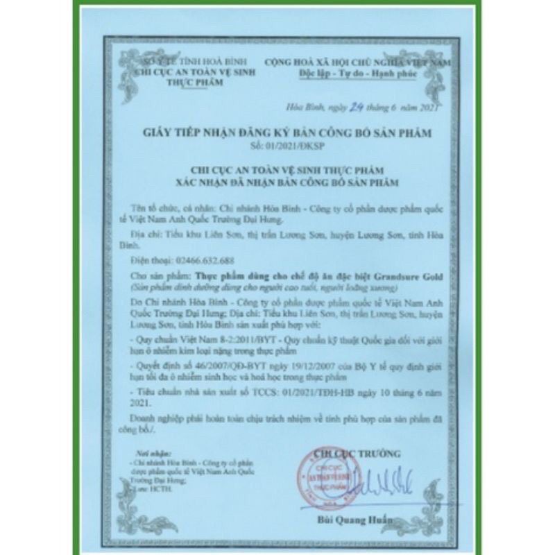 Grandsure Gold sữa non dành cho người xương khớp
