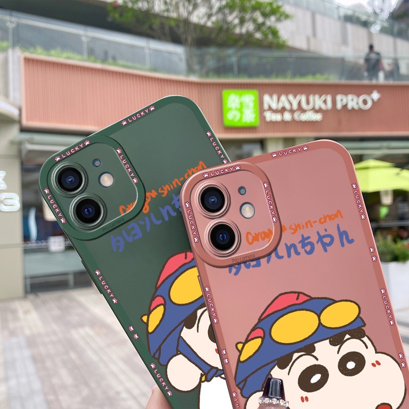 Ốp Điện Thoại Silicon Chống Sốc Cạnh Vuông Họa Tiết Shin-chan Cho Samsung Galaxy A9 2018