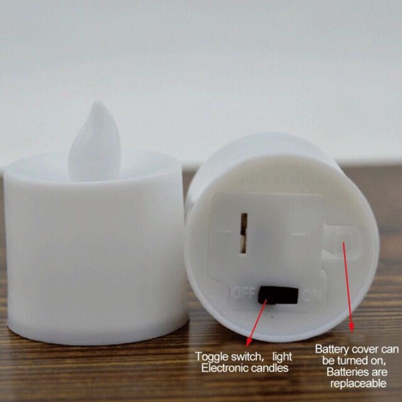 Nến điện tử LED kèm sẵn pin, nến tỏ tình, cầu hôn, trang trí tiệc, phòng cưới, sinh nhật màu vàng ấm