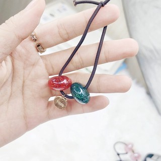 Dây cột tóc đinh charm phong cách Hàn Quốc