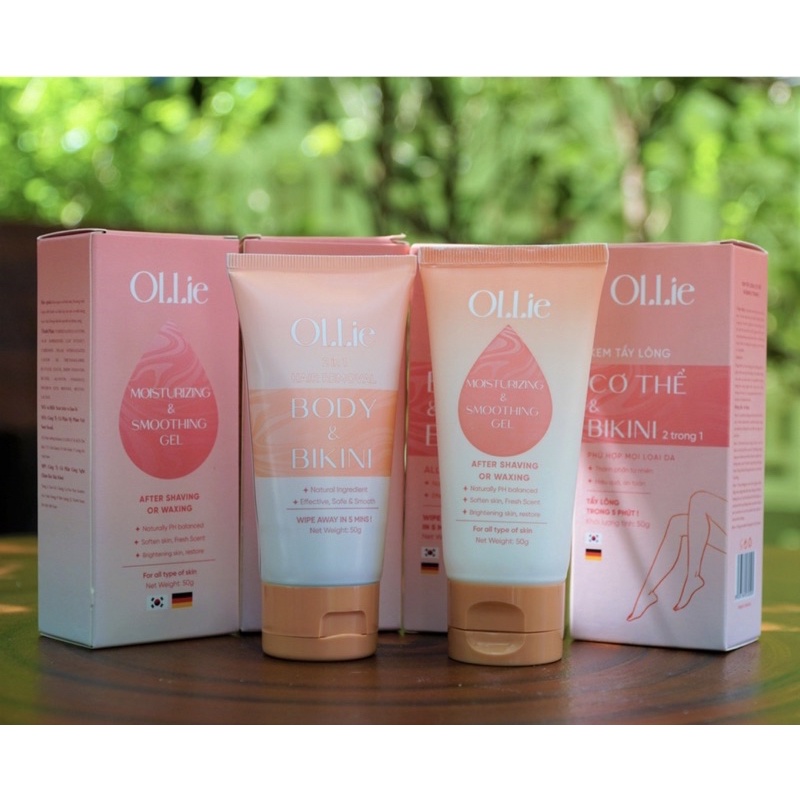 Kem Tẩy lông Ollie và kem dưỡng da sau tẩy lông Ollie