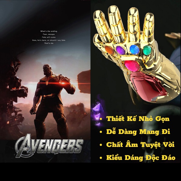 Loa Bluetooth Hình Găng Tay Vô Cực Thanos - Loa Không Dây Âm Thanh Xuất Sắc - Âm Bass Dập Căng