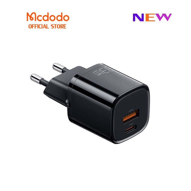 Củ sạc pin điện thoại MCDODO CH-015/008 xoay chiều GaN 33W USB QC PD Type C 27W/ 30W/ 33W