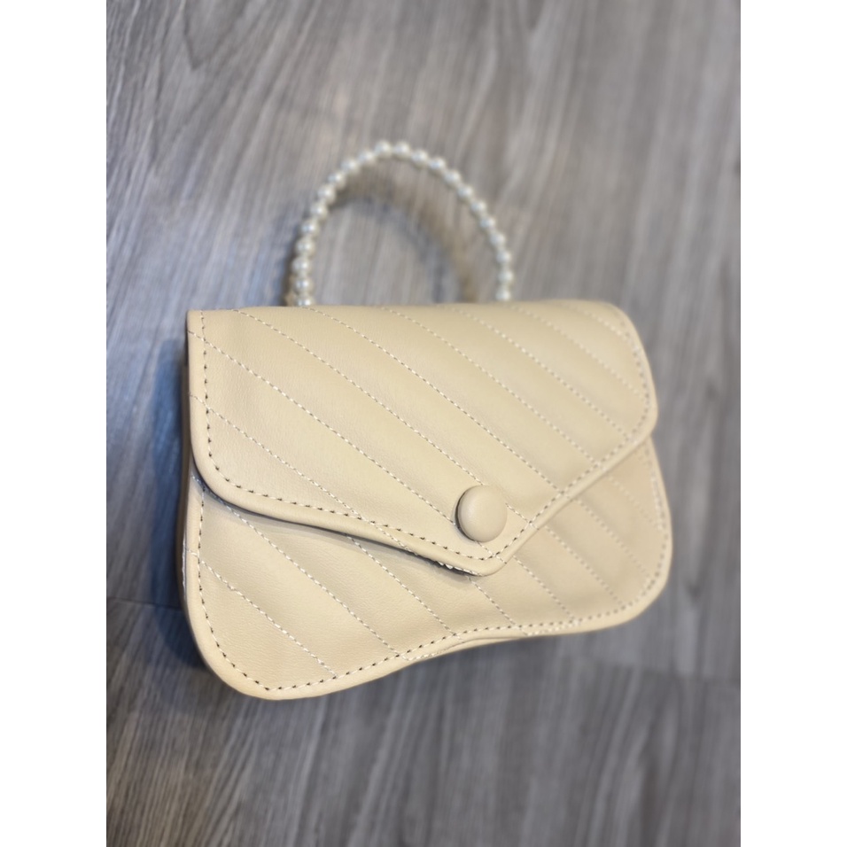 Túi xách nữ đeo chéo, đeo vai phối quai ngọc thời trang superbag 395