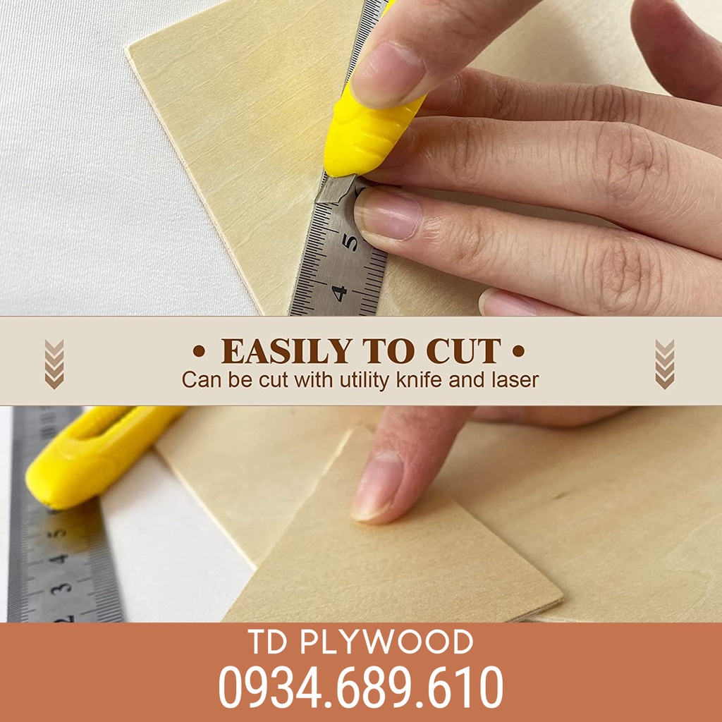 Gỗ Ép Nhập Khẩu Plywood - Tấm Ván Gỗ Ép Gỗ Dán - Tấm Ván Ep Cắt Khắc Laser Cnc Đẹp Dùng Làm Mô Hình Gỗ 3D