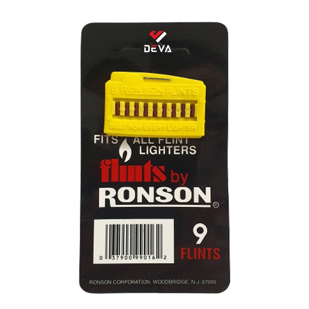 Đá lửa Ronson Vỉ 9 viên màu đỏ dùng cho hộp quẹt bật lửa Zippo, Dupont chính hãng Deva