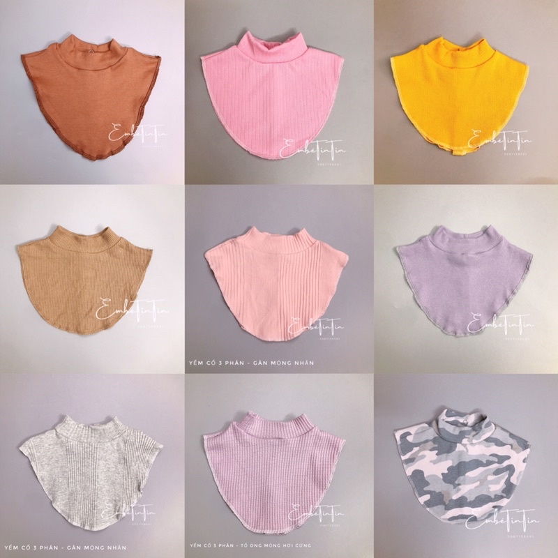 Yếm cổ cao 3 phân ấm áp cho bé trai bé gái
