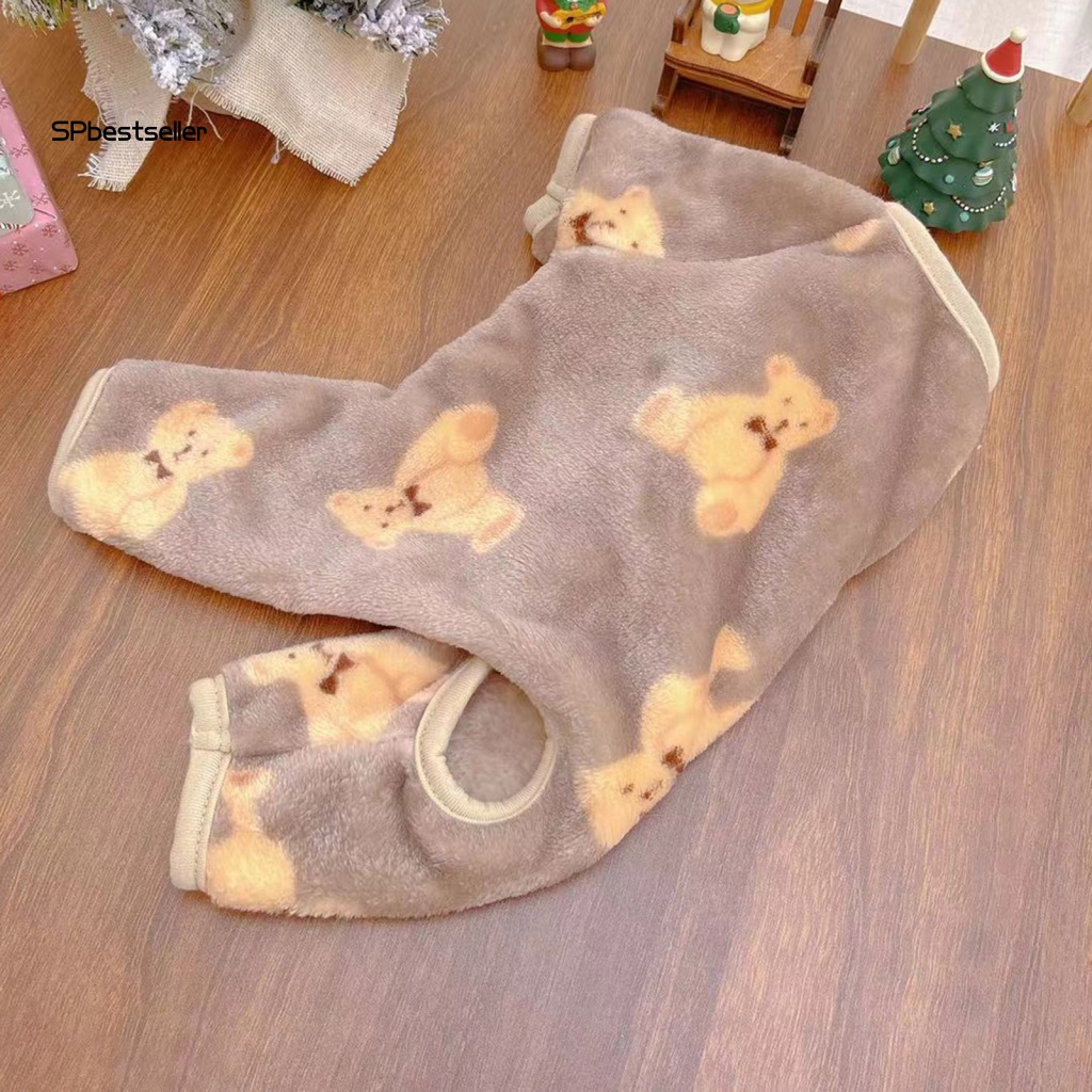 Áo Họa Tiết Gấu Hoạt Hình Bằng Polyester Thoải Mái Cho Thú Cưng