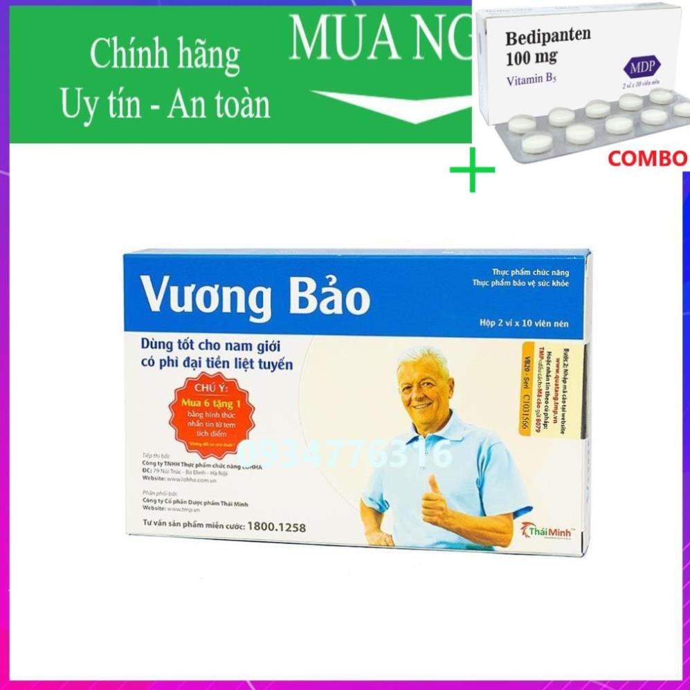 Combo Bedipanten 100mg +  ✅ Viên Uống Vương Bảo - Hỗ trợ giảm tiểu đêm