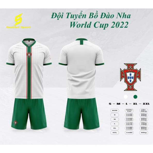 Quần áo bóng đá đồ đá banh ĐỘI TUYỂN Bồ Đào Nha - Mẫu WC 2022 *