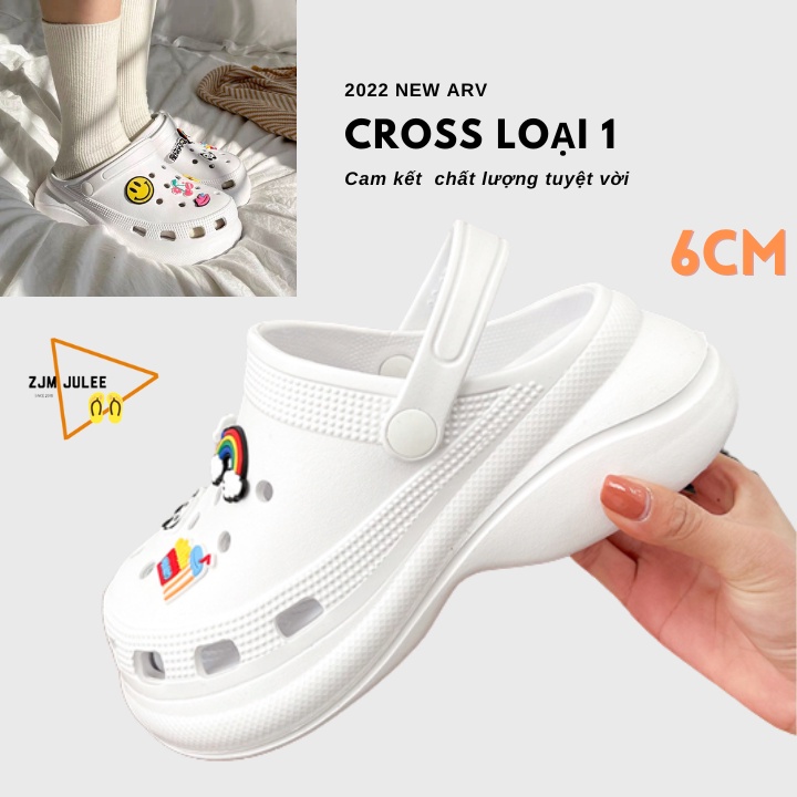 [6p hãng] Dép cross nữ đế cao 6cm SUNY dễ thương - dép độn đế nữ hot trend 2022