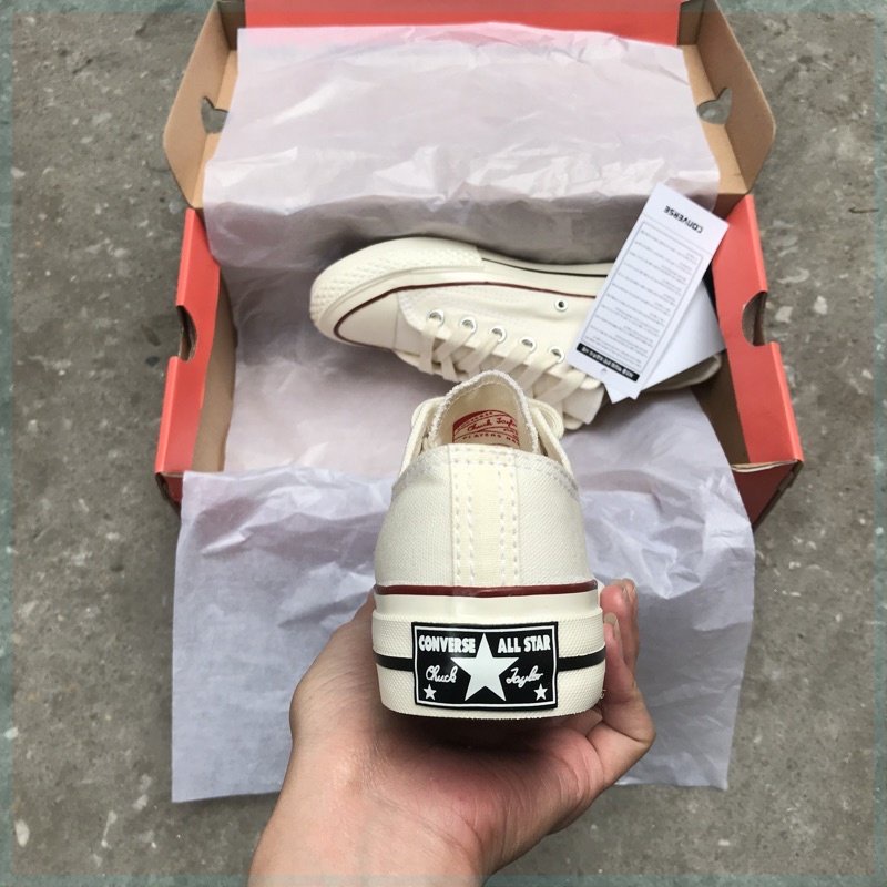 Giày thể thao Cv trắng thấp nam nữ cao cấp jin.sneaker