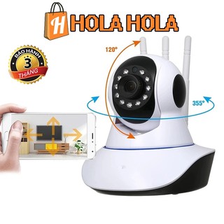 Camera xoay 360 Yoosee X8100 3 anten trắng bắt sóng cực mạnh