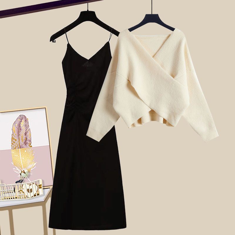 Set Đầm Len Dáng Ôm Thời Trang Thu Đông 2022 Plus Size Cho Nữ