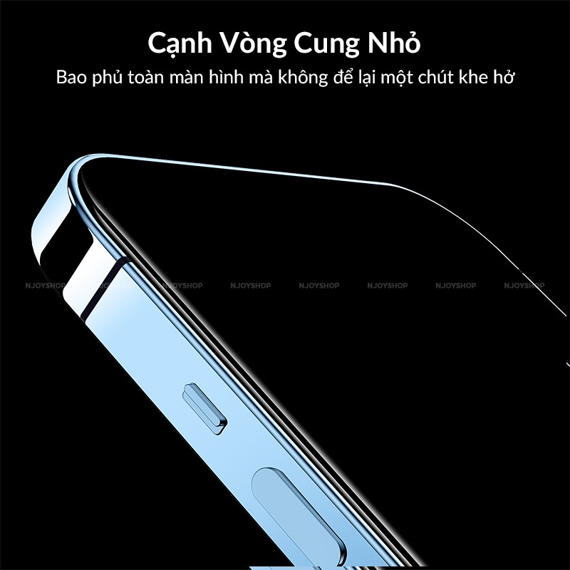 Kính Cường Lực Hỗ Trợ Khung Tự Dán Chống Bụi Bóng Khí 100% Cho Điện Thoại IP11/12/13/14 Pro Max X/Xs/Xsmax Njoyshop
