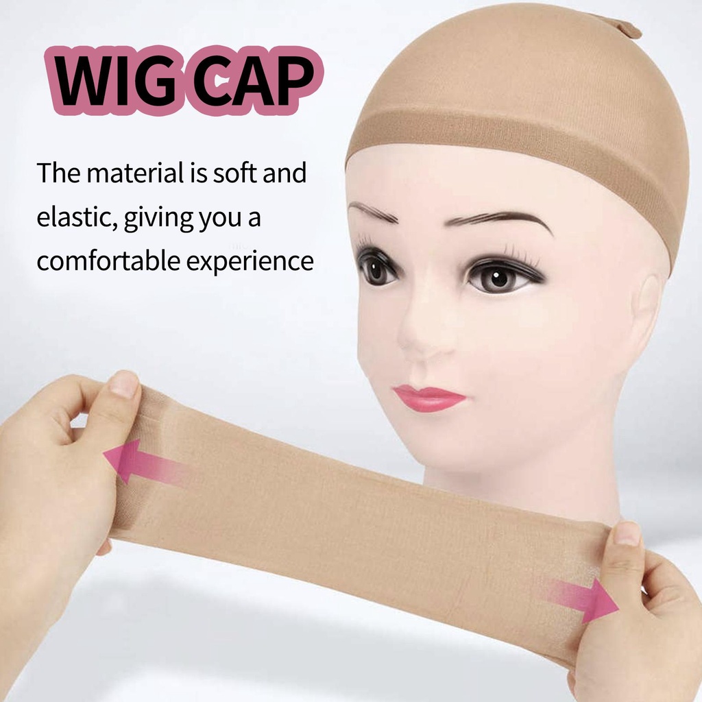 Mũ Lưới Đội Tóc Giả Bằng Nylon Màu Đen Nâu Nhạt Dành Cho Nữ Y8G1