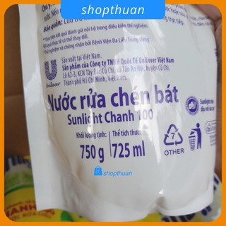 Nước Rửa Chén Sunlight Chanh 100 túi 750g ( 725ml )