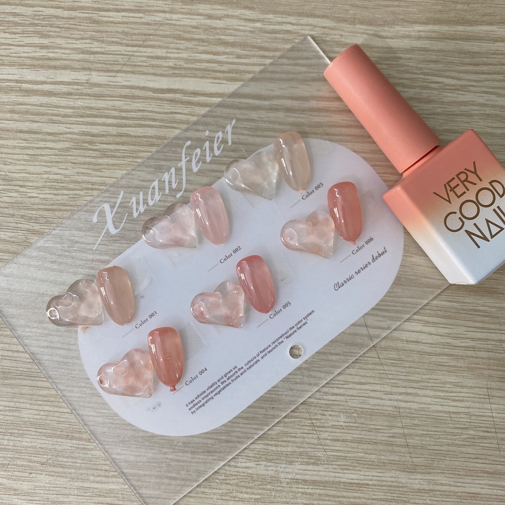 [04] Set sơn gel thạch 6 màu Very Good Nail chính hãng 15ml + tặng kèm bảng màu
