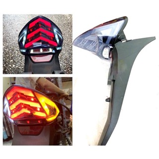 [Hàng đẹp 2 màu] Cụm đèn hậu LED kèm dè xe wave A 50-100cc, S 100, RS