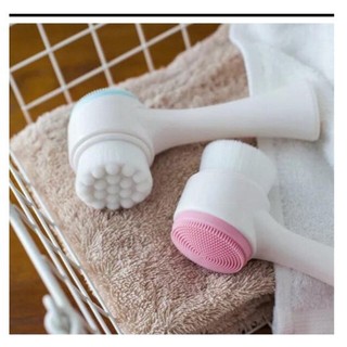 Cọ rửa mặt 2 đầu 3D Hàn Quốc loại có hộp nhựa (cọ massage)