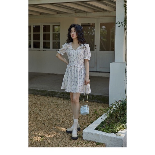 Đầm hoa tím thiết kế seemon