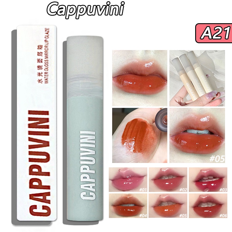 Son bóng CAPPUVINI dưỡng ẩm chống thấm nước lâu phai màu 3g