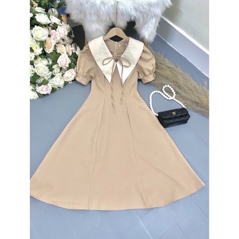 [ CHUBBY BIGSIZE ] ĐẦM PHỐI CỔ TRẮNG SIZE ĐẾN 90kg